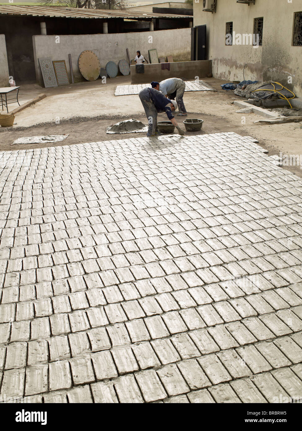 Pottery, making bricks, Morocco, North Africa Stock Photo