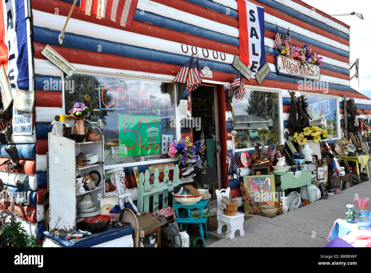 Mugwumps American Junk store Hatch Utah Stock Photo Alamy