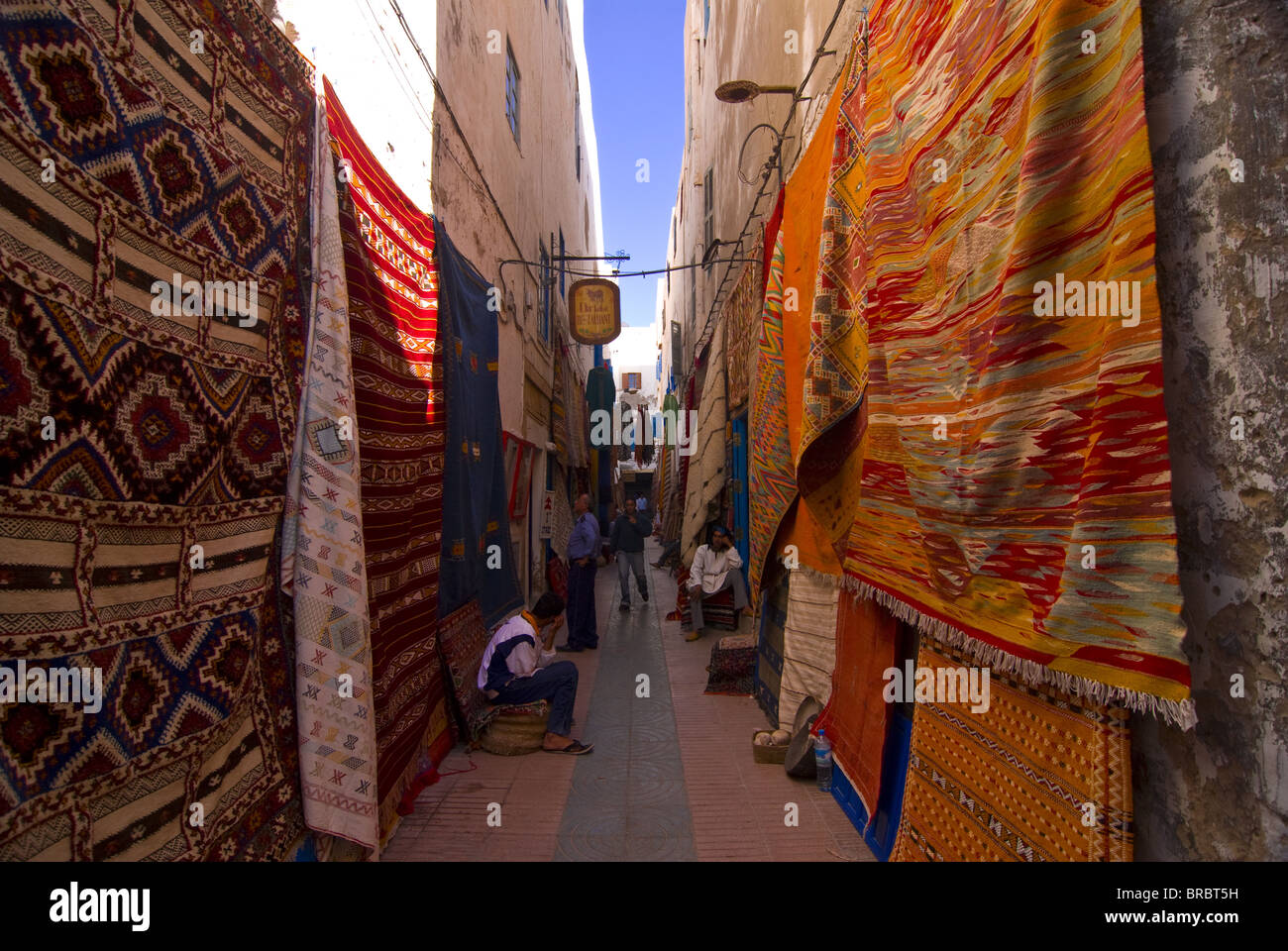 Bazaar in the coastal city of Essaouira, UNESCO World Heritage Site, Morocco, North Africa Stock Photo