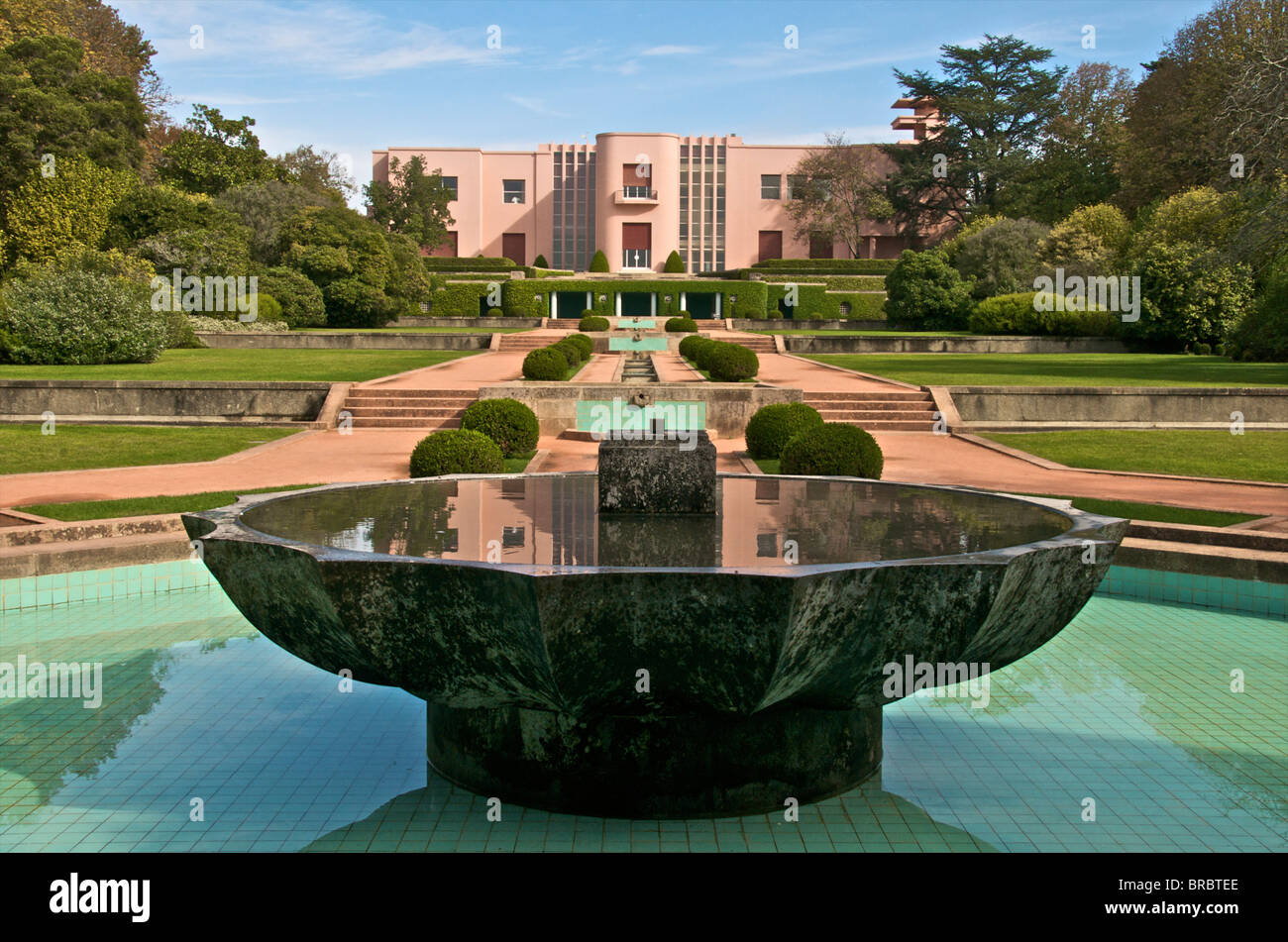 Fountains and basins in the gardens of Serralves Foundation Museum of  Modern Art, Porto, Portugal Stock Photo - Alamy