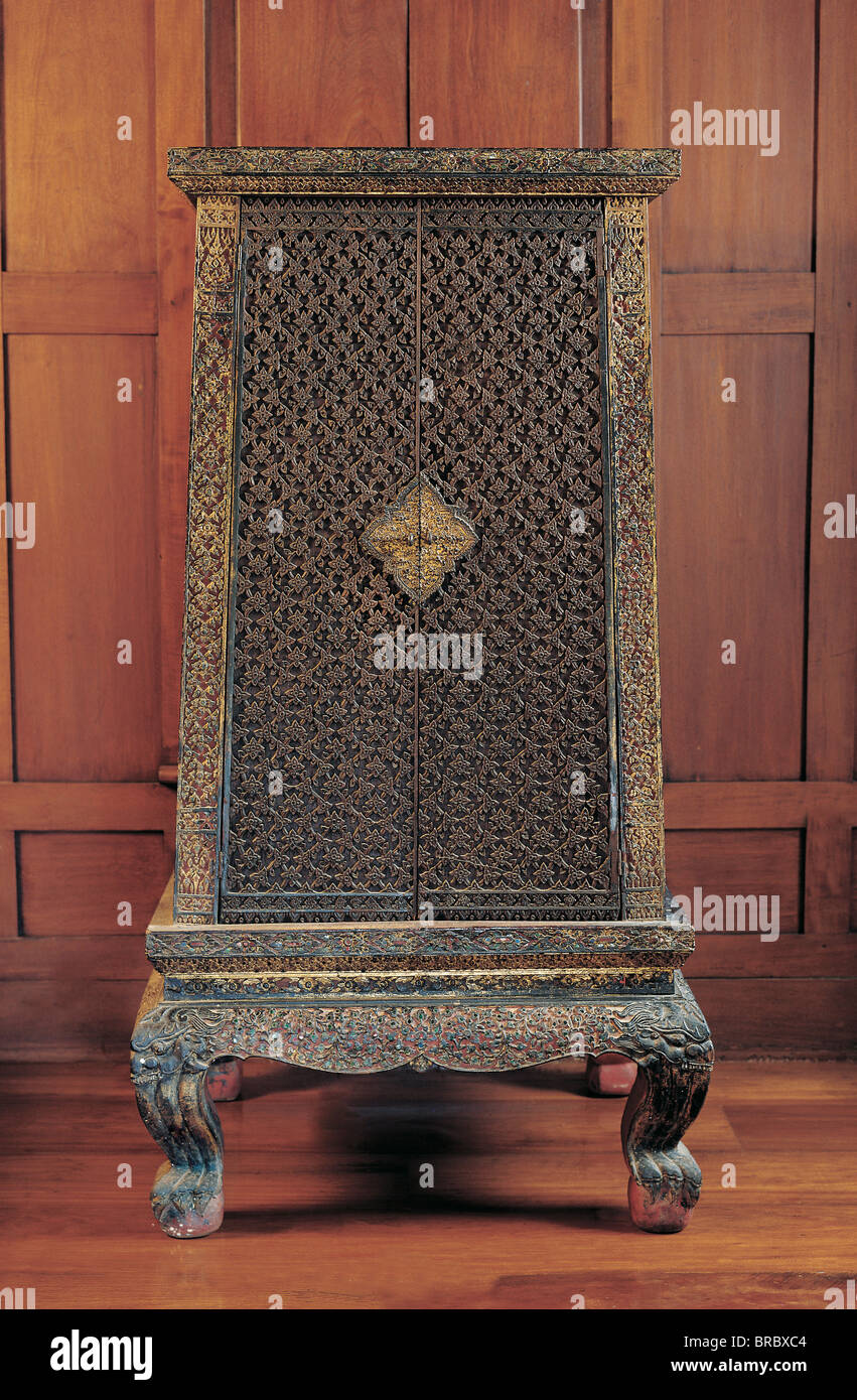 Manuscript cabinet, Thailand Stock Photo