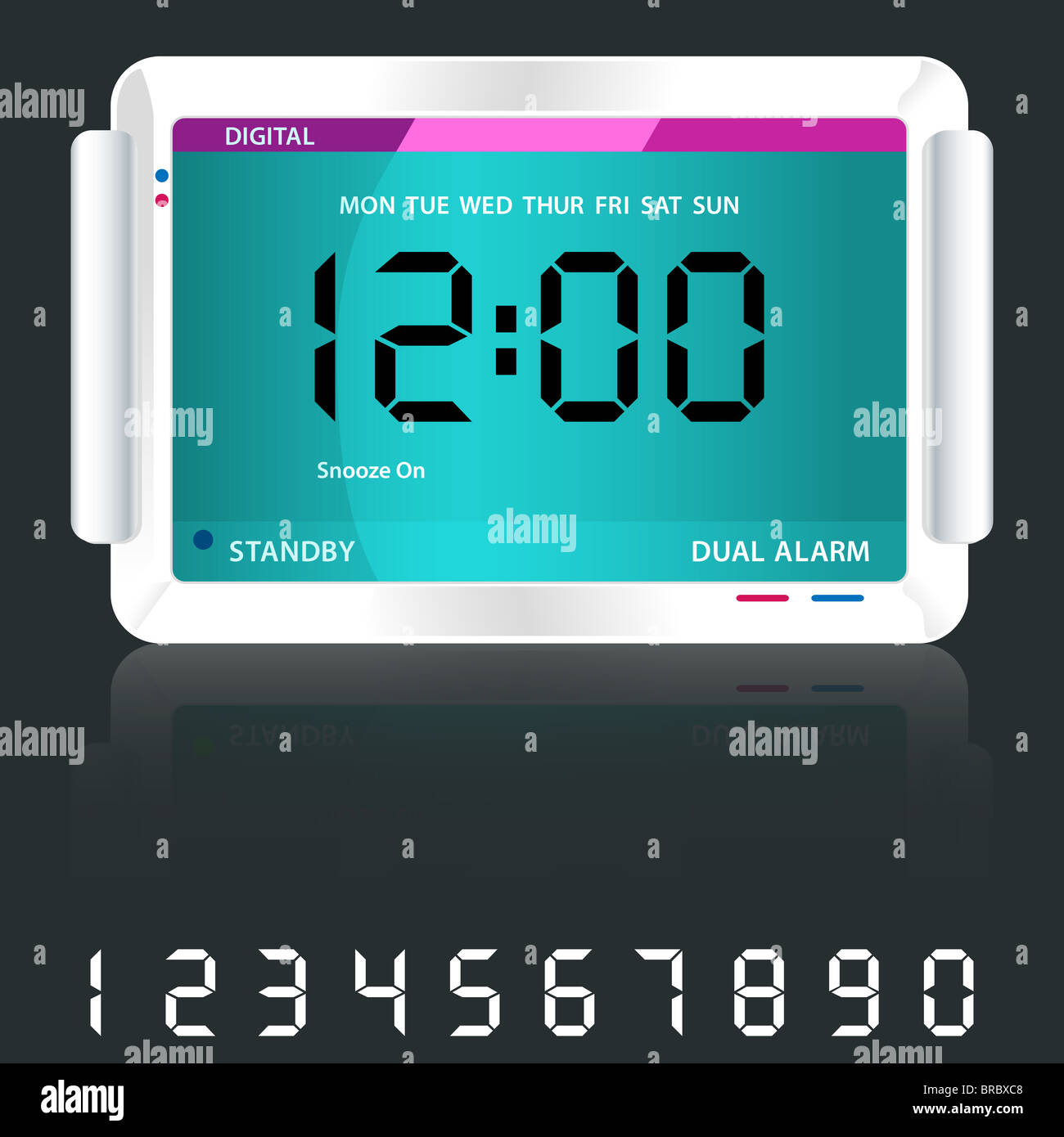 Digital Clock Numbers High Resolution Stock Photography And Images Alamy