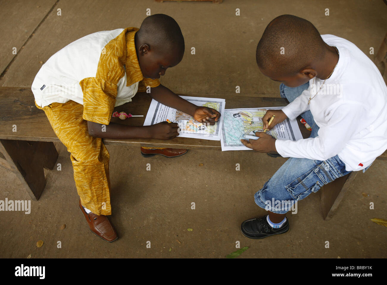 Sunday school, Lome, Togo, West Africa Stock Photo