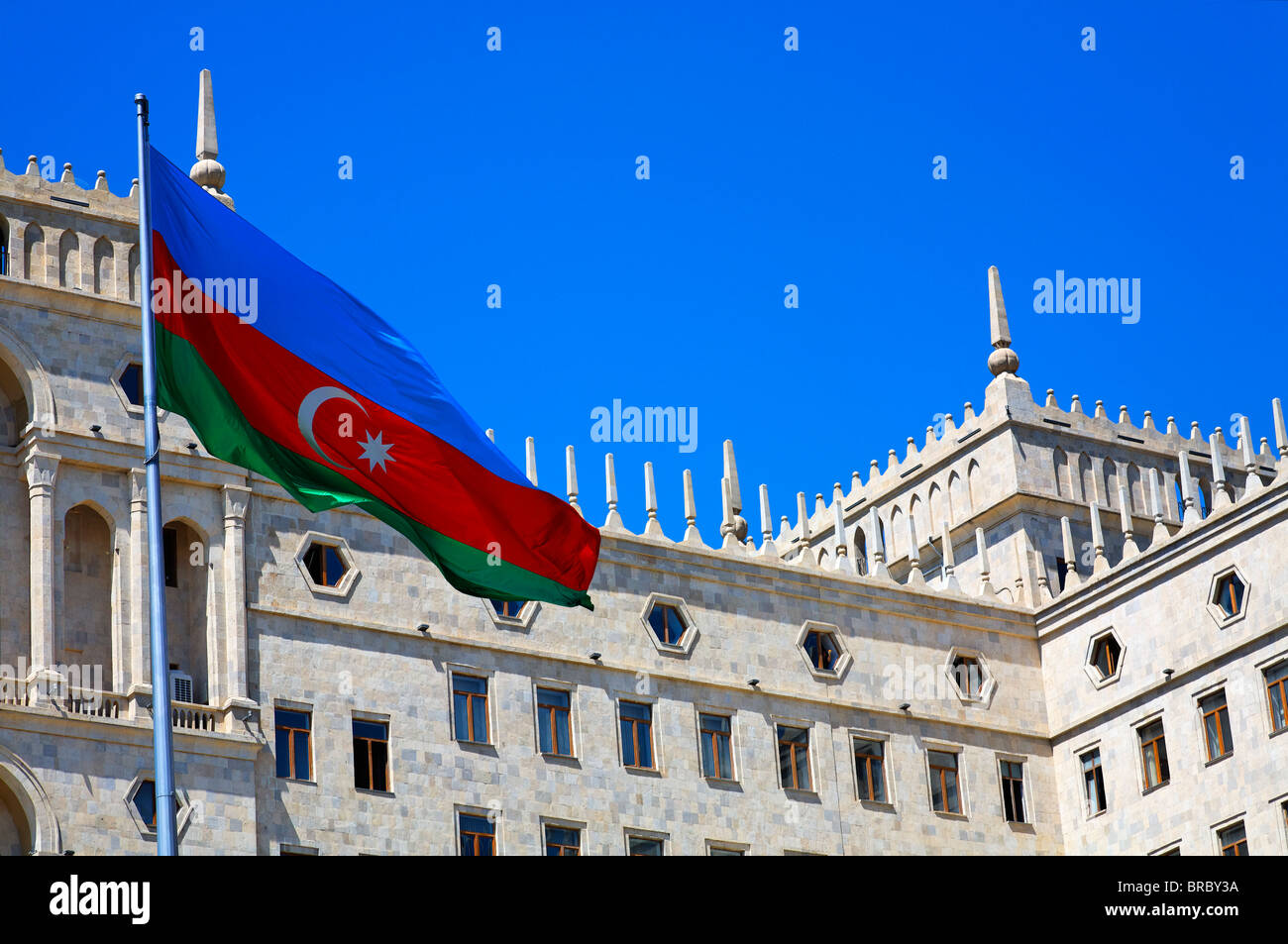 Dom Soviet, the building from which Azerbaijan was governed during the Soviet era, Baku, Azerbaijan Stock Photo