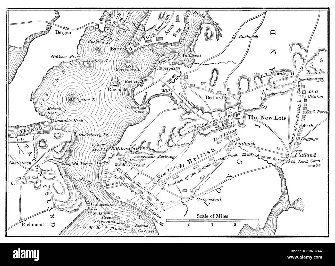 United states map 1776 hi res stock - From August 27 30 1776 The American Revolution Battle Known As The BRBY4A 