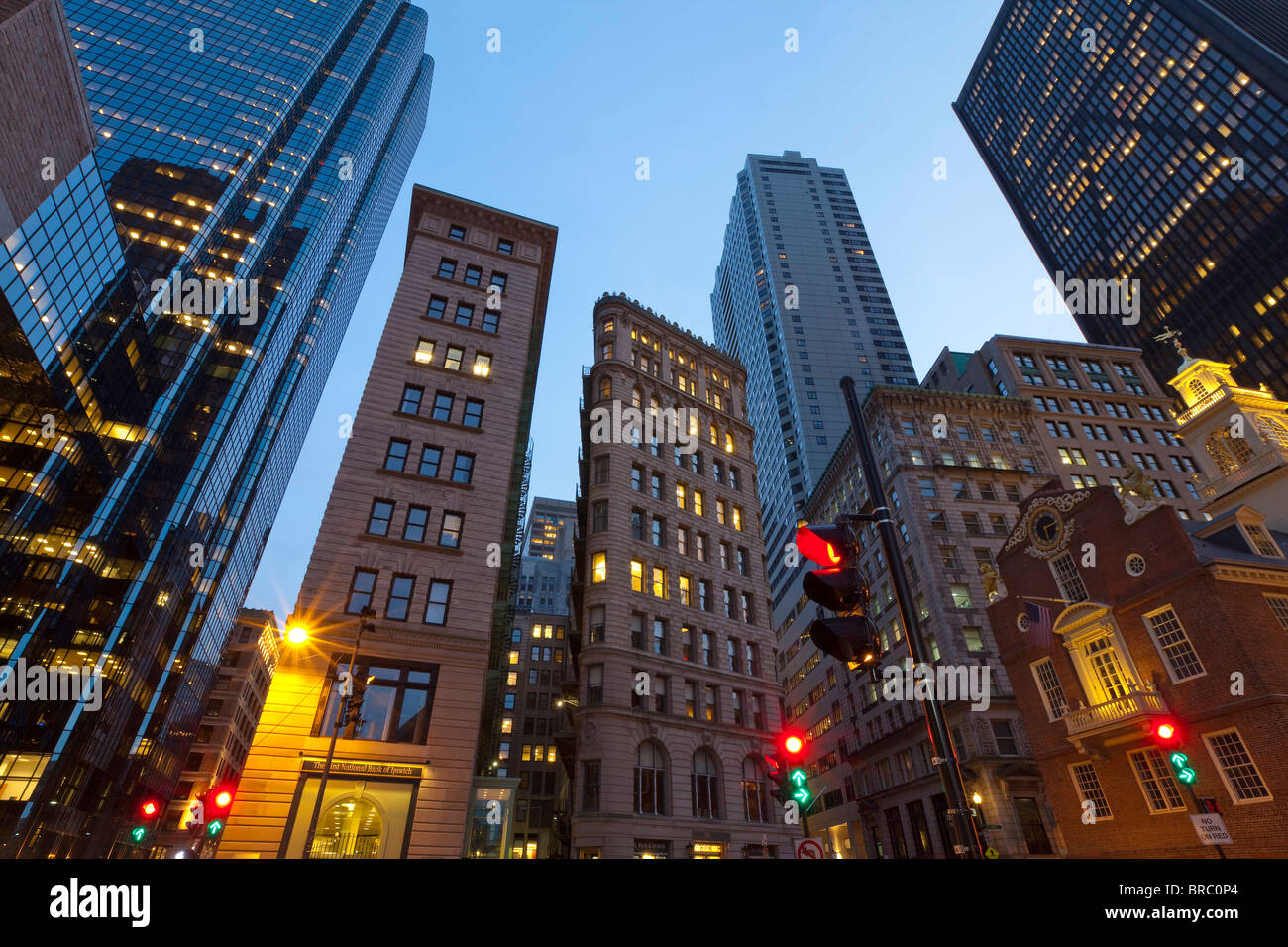Downtown Financial District, Boston, Massachusetts, New England, USA Stock Photo
