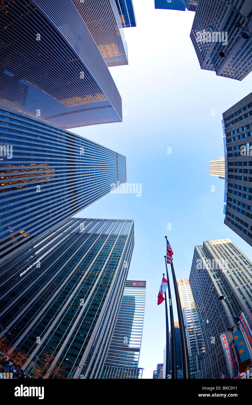 Financial district of Sixth Avenue, Manhattan, New York City, New York, USA Stock Photo