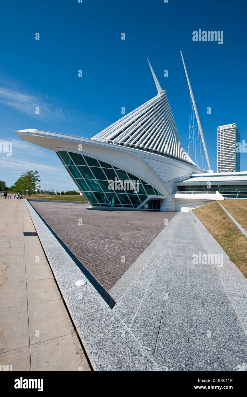 The Quadracci Pavilion of the Milwaukee Museum of Art, Milwaukee, Wisconsin, USA Stock Photo