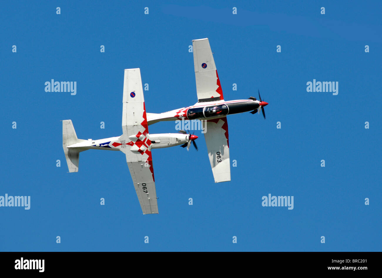 aerobatic propeller turboprop patrol croatia Stock Photo