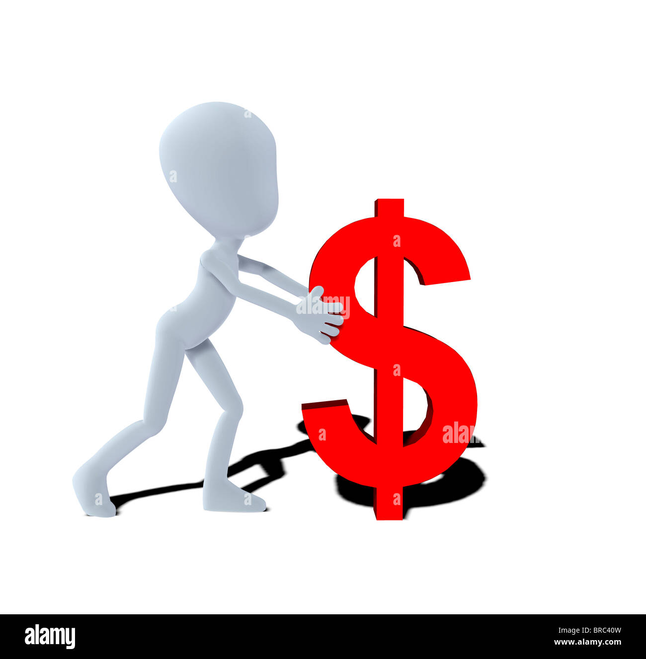 concept figure with dollar symbol Stock Photo