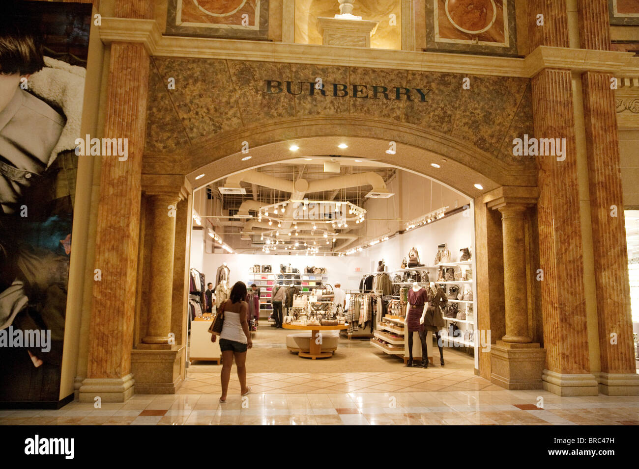The Burberry store in the Forum Shops, Caesars Palace Hotel, Las Vegas USA Stock Photo