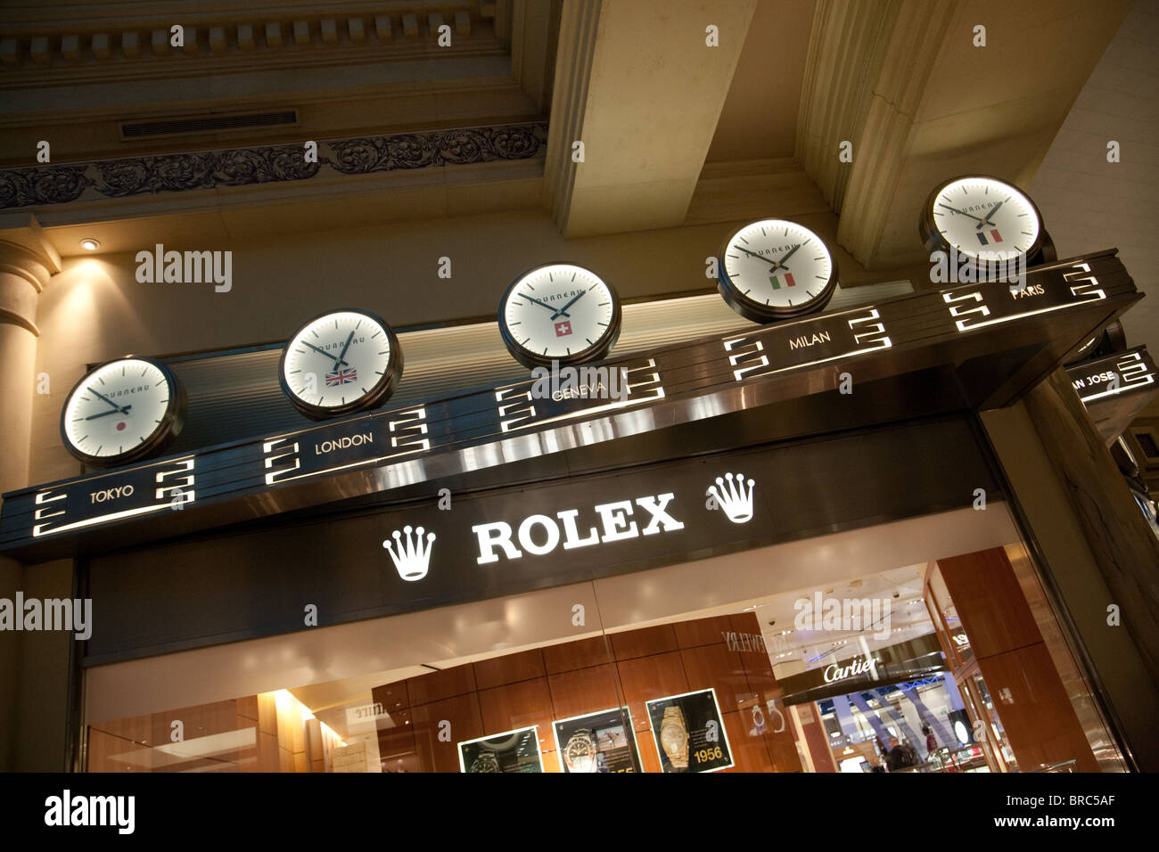 the Rolex store, the Forum shops 