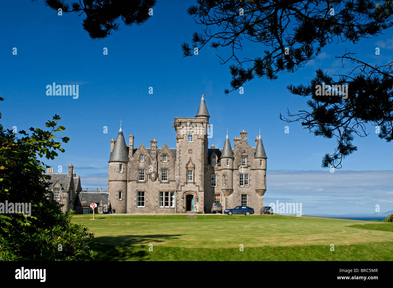 Glengorm Castle near Tobermory on the Isle of Mull, Argyll and Bute, Scotland.  SCO 6720 Stock Photo