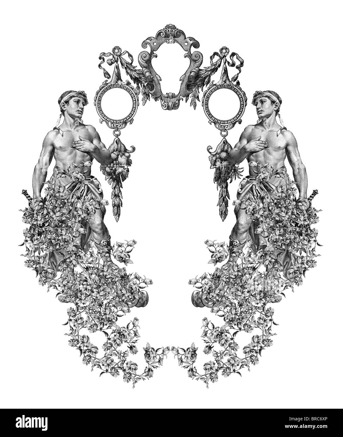 Two Frame Man Victorian frame vintage illustration man Black and White Stock Photos ...