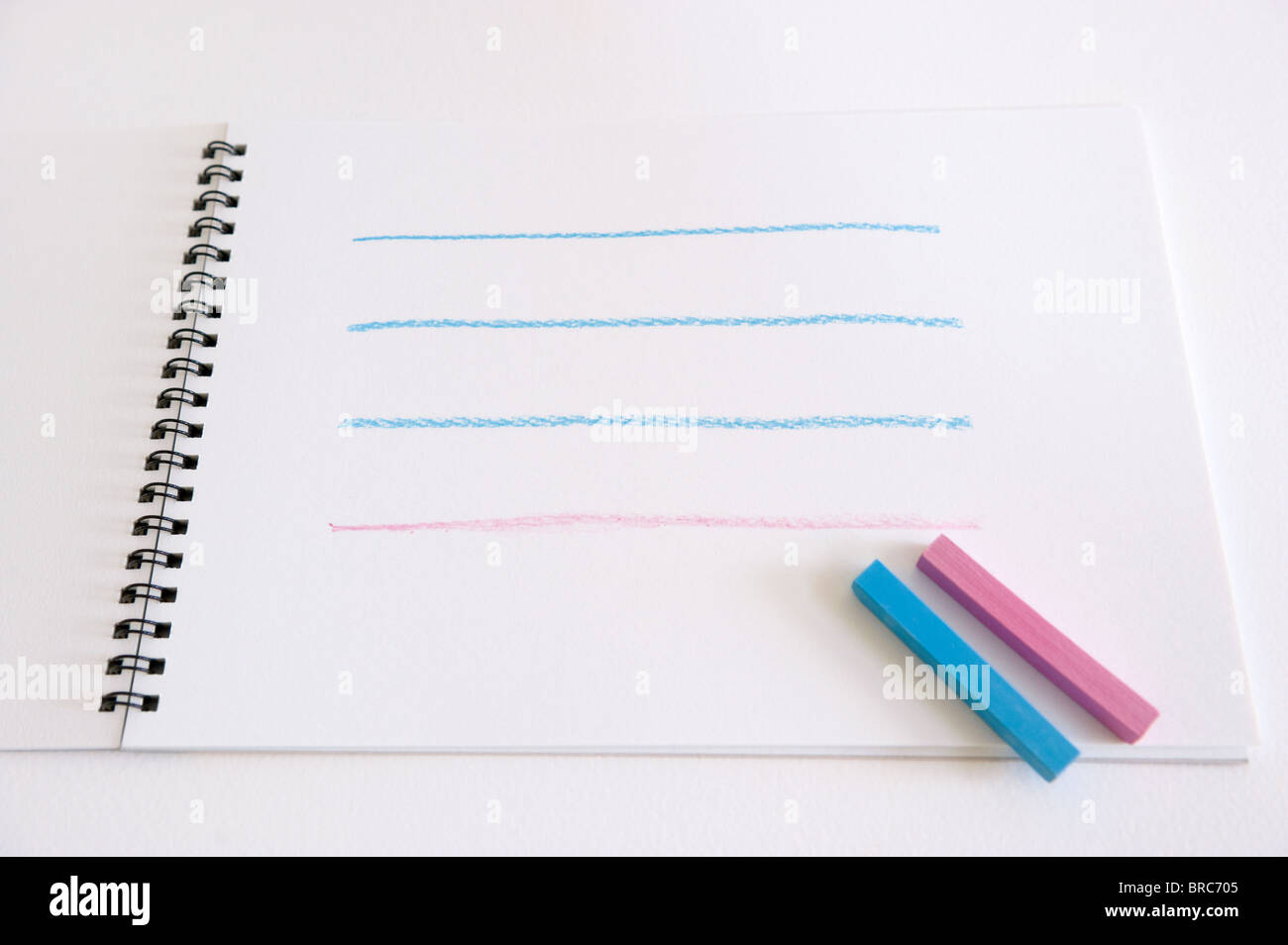 Pastel and sketchbook Stock Photo Alamy