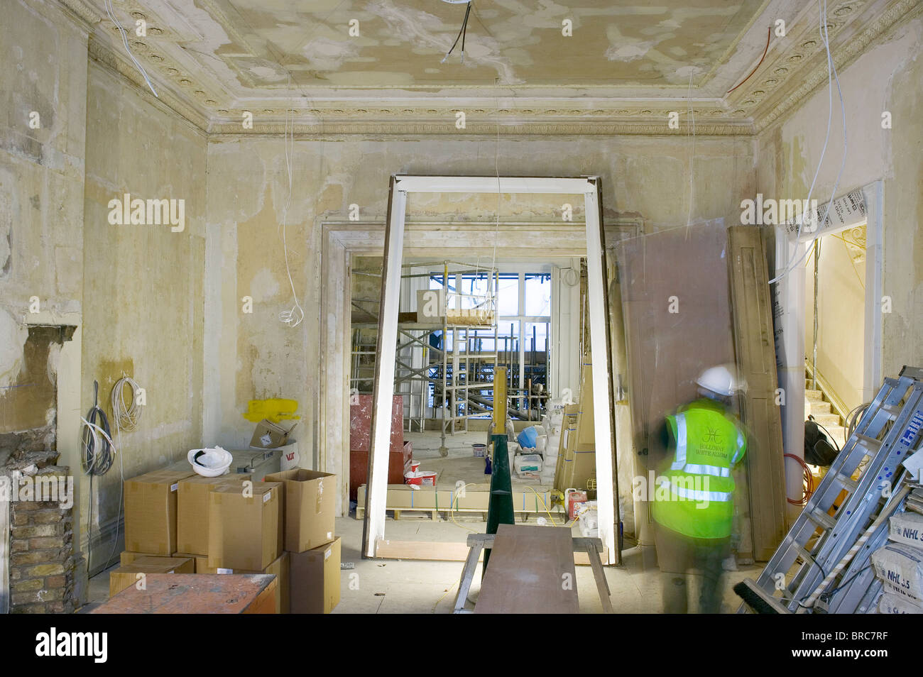 Work in progress on building site Stock Photo - Alamy
