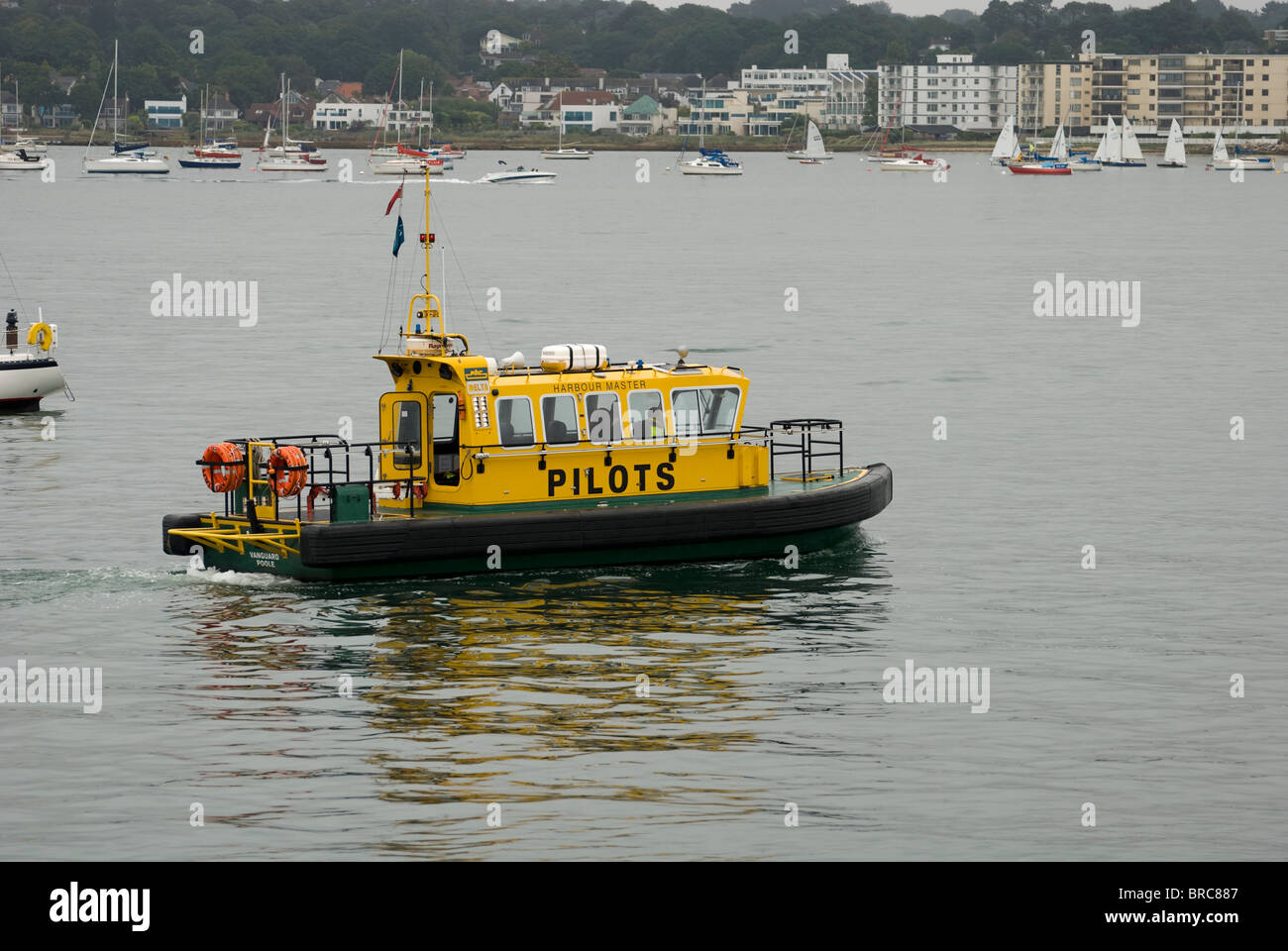 poole harbour pilot boat Stock Photo Alamy
