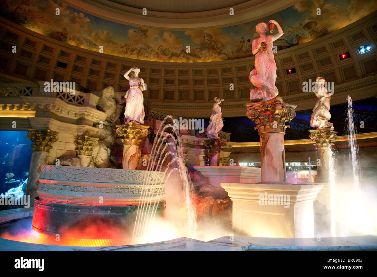 4K] The Forum Shops at Caesars Palace Hotel in Las Vegas Strip USA