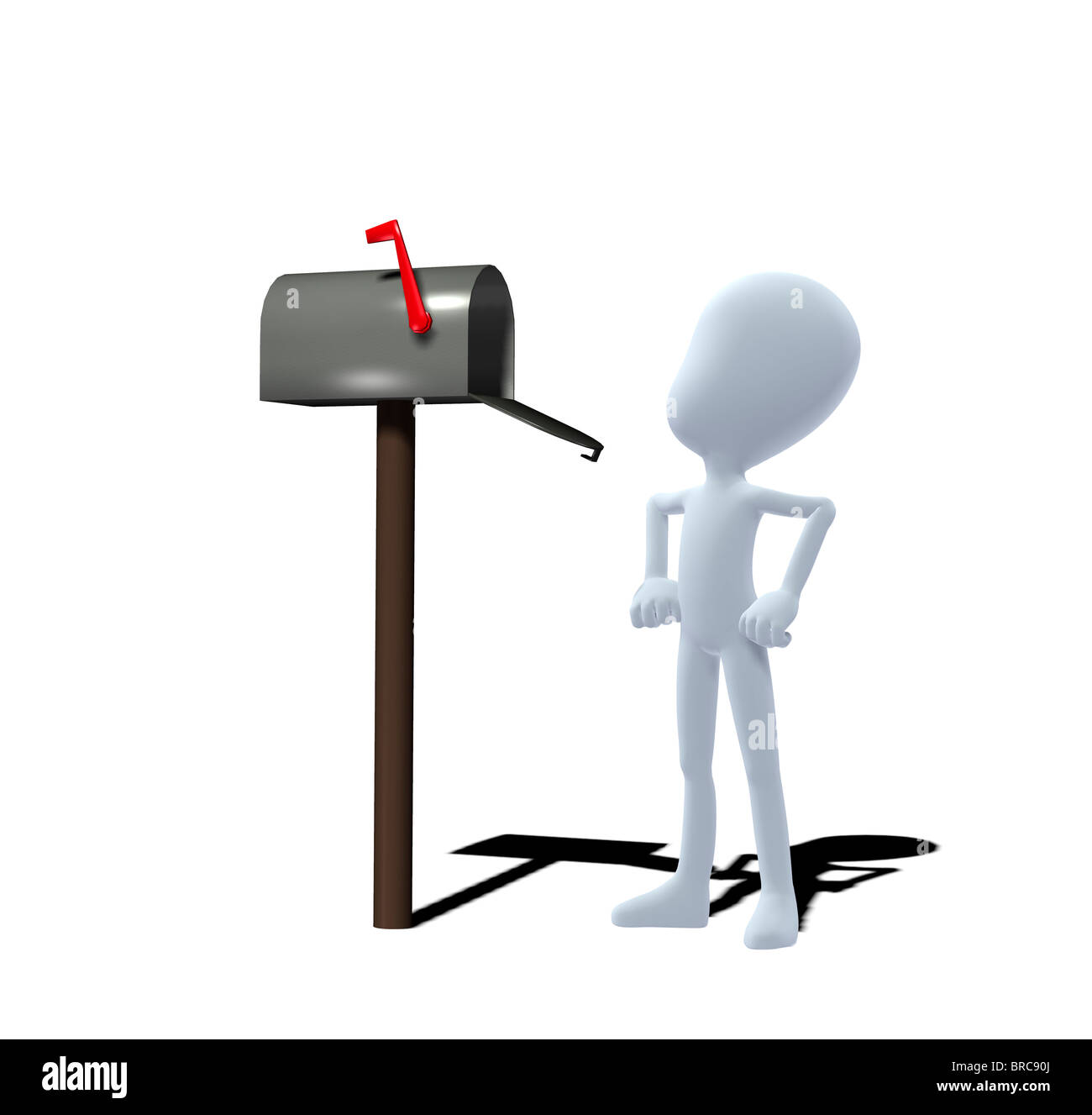 concept figure with mailbox Stock Photo