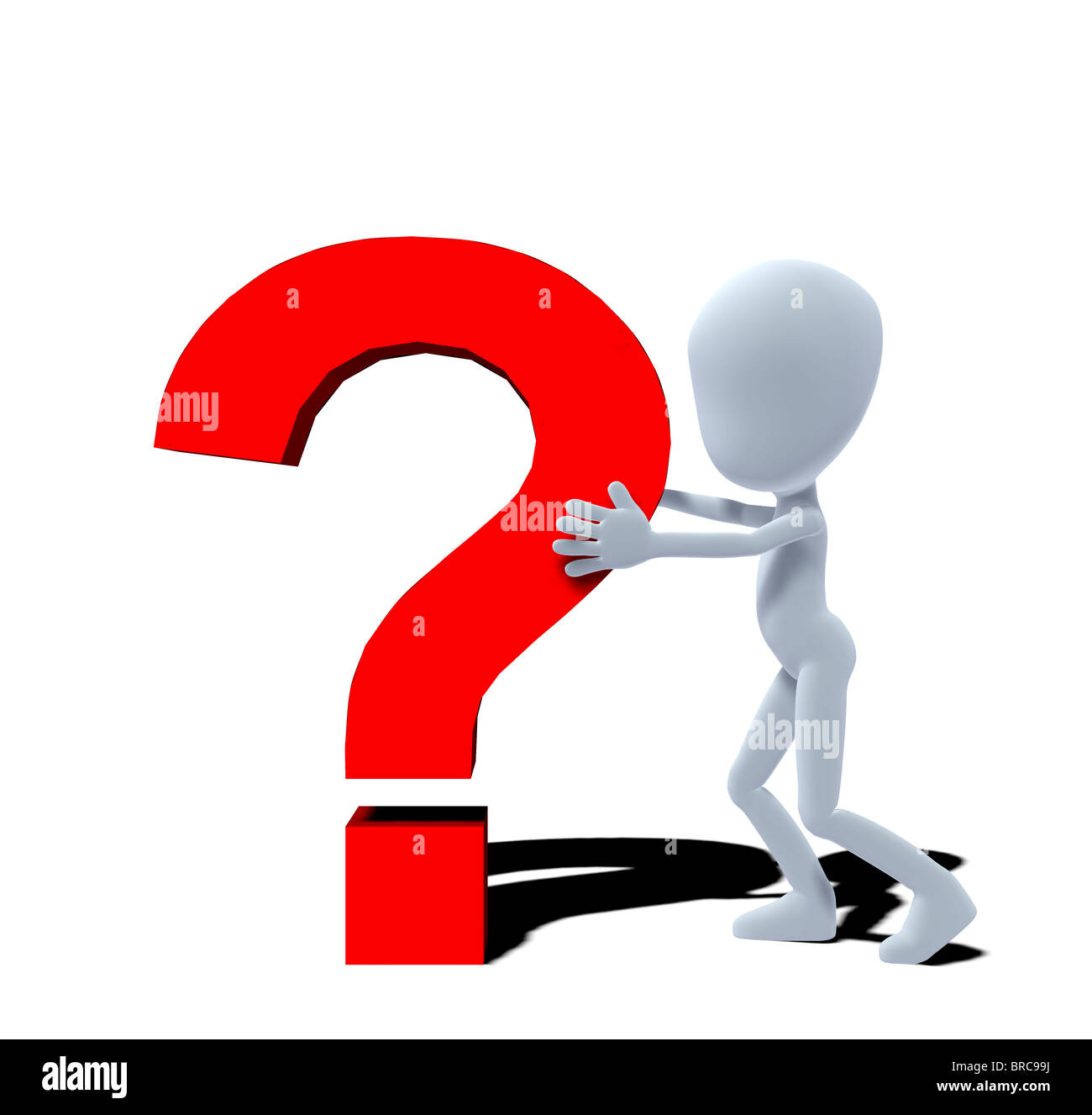 concept figure with question mark Stock Photo