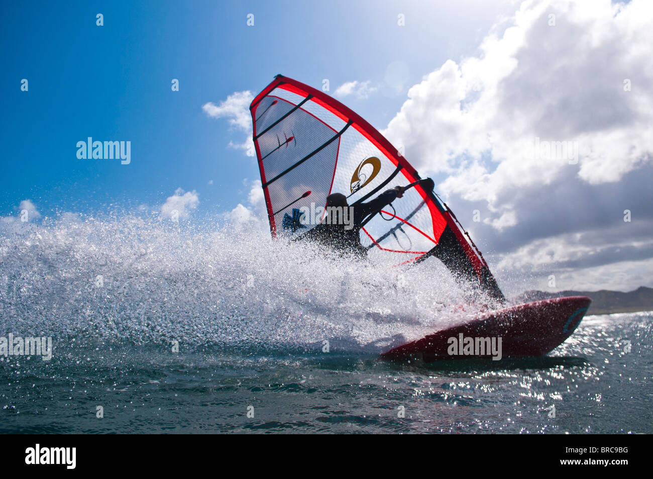 Windsurfing, Kauai, Hawaii Stock Photo Alamy