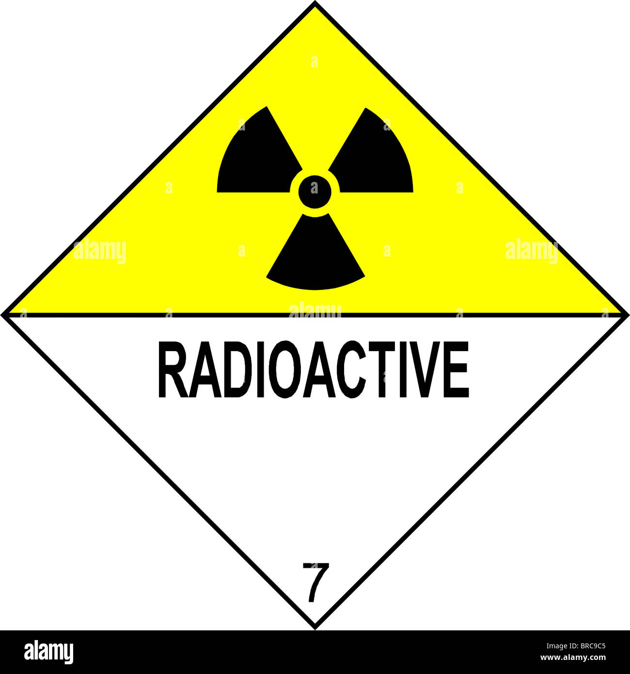 radioactive warning sign Stock Photo