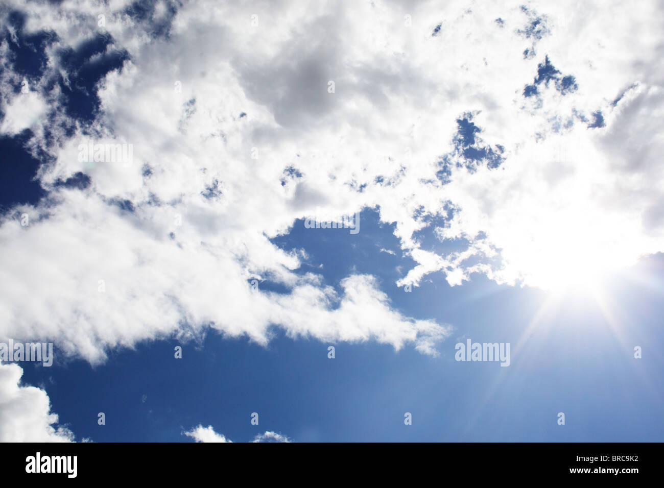 Blue Sunny Skies Stock Photo