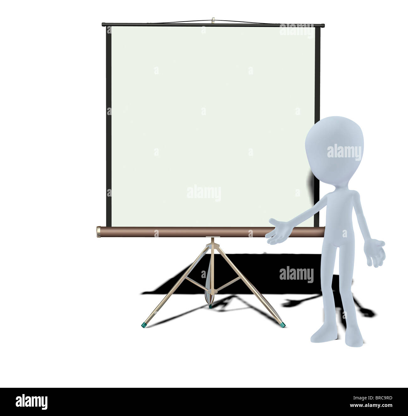 concept figure with presentation board Stock Photo