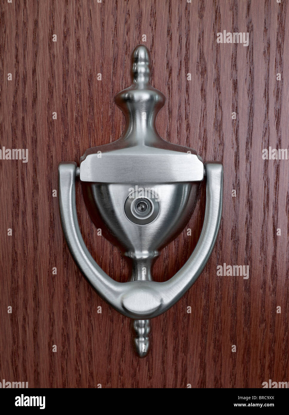 Door Knocker With Peephole Stock Photo - Alamy