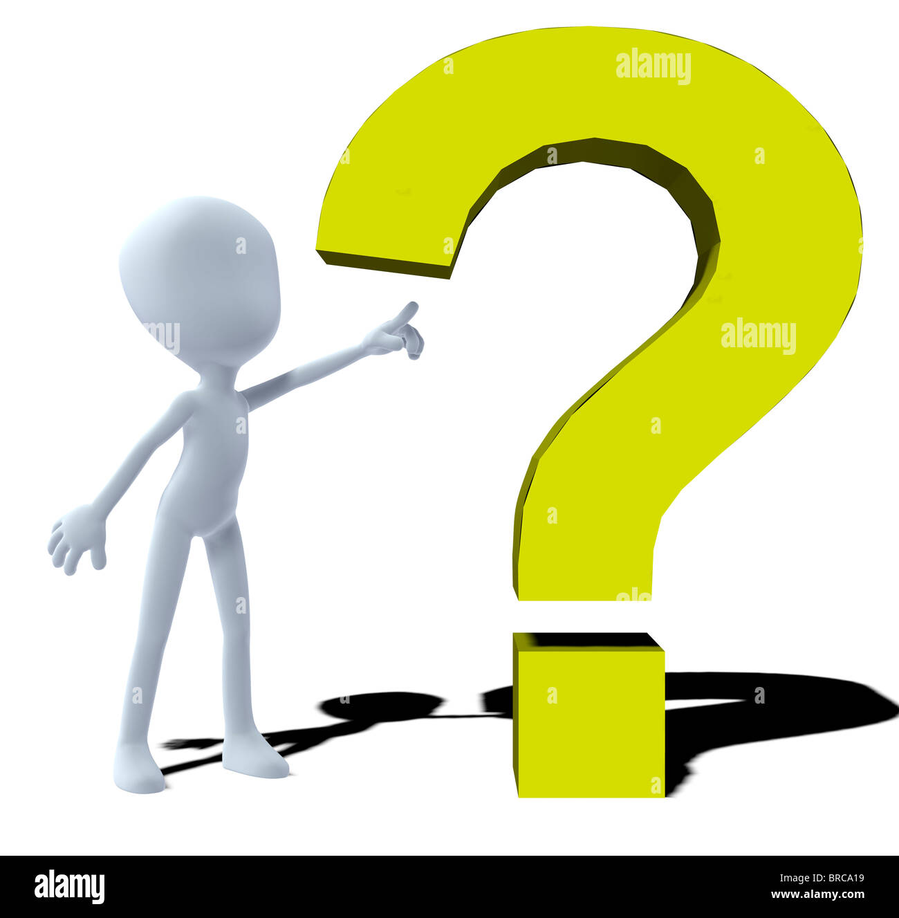 concept figure with question mark Stock Photo