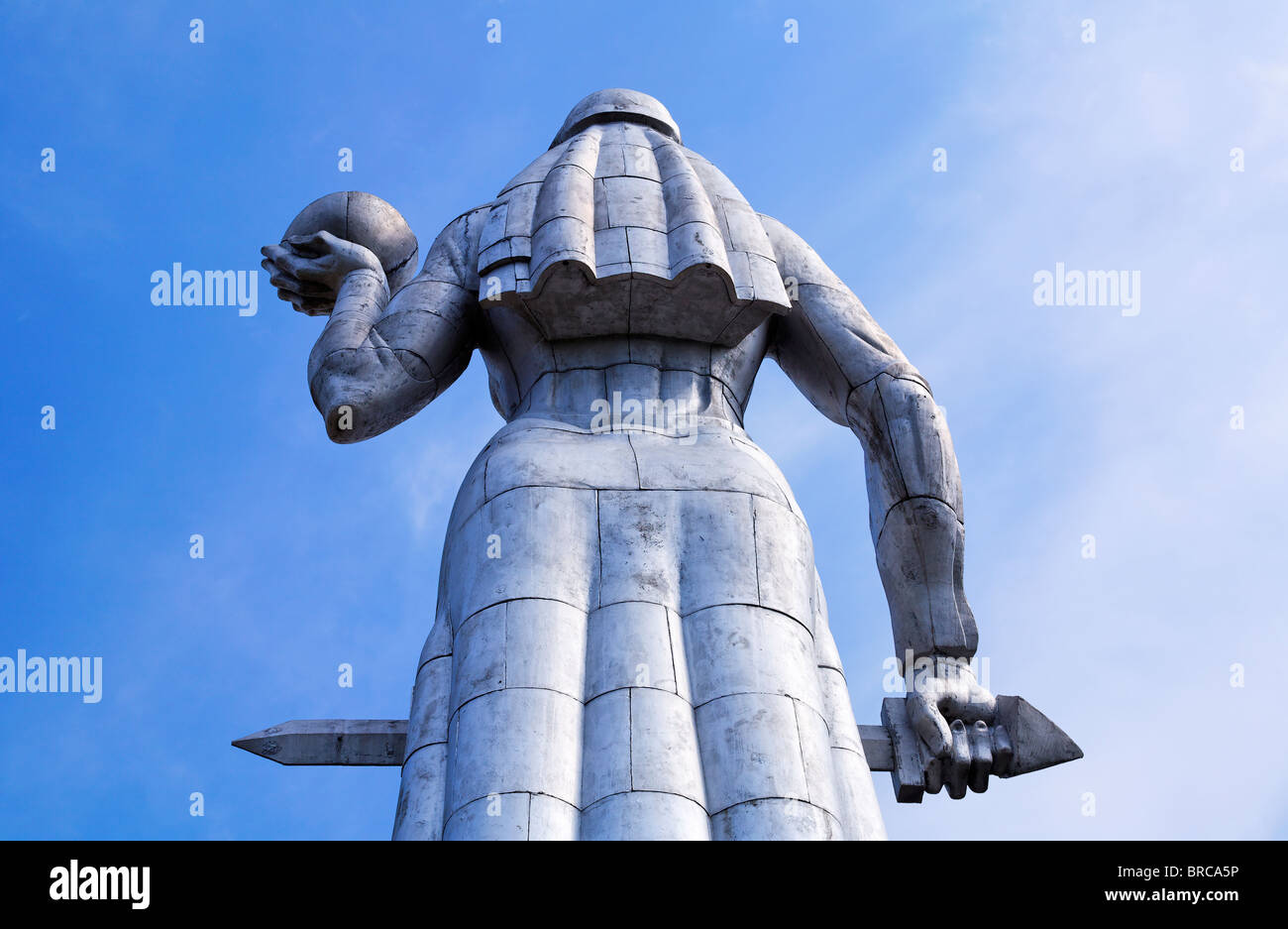 The aluminium statue of Kartlis Deda, Mother Georgia, Tbilisi, Georgia Stock Photo