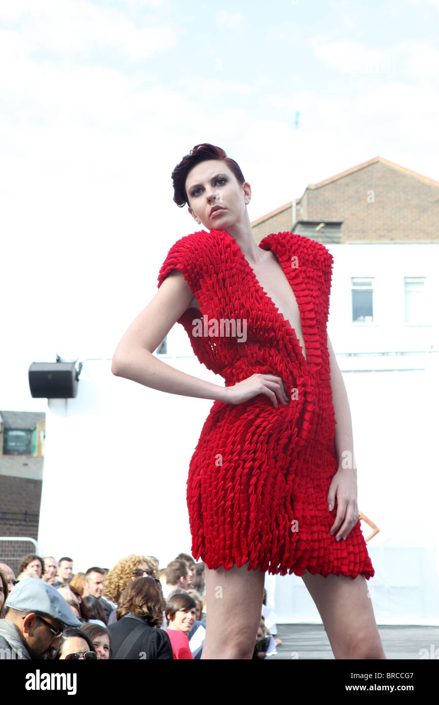 Bermondsey Street fashion show designer Pierre Garroudi show 18 September 2010 Stock Photo