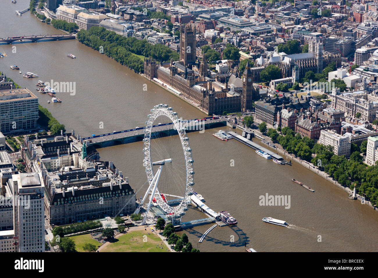 Aerial london thames hi-res stock photography and images - Alamy