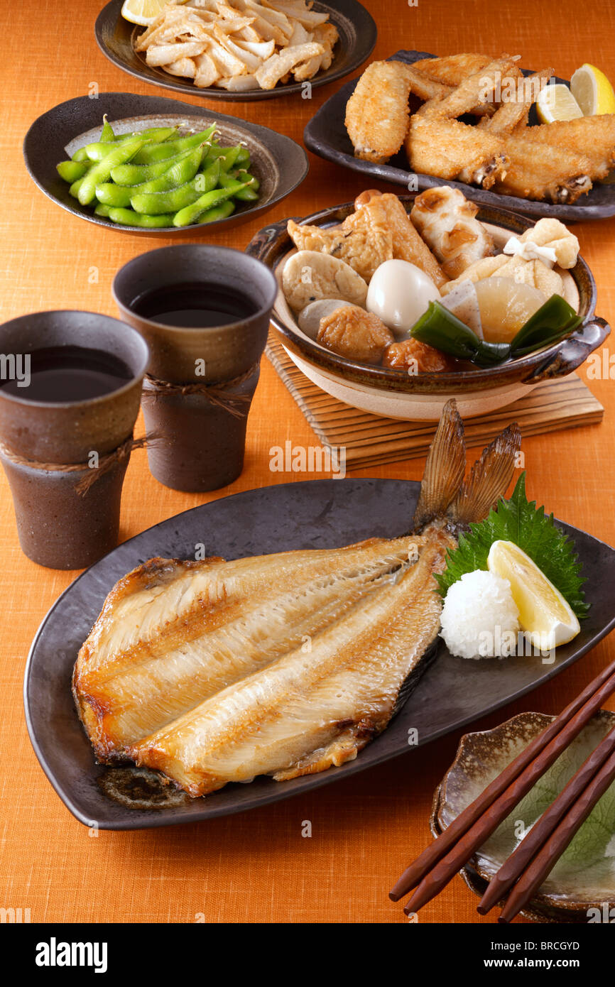 Izakaya dishes Stock Photo