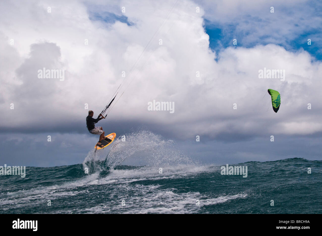 Kitesurfing, Kauai, Hawaii Stock Photo Alamy