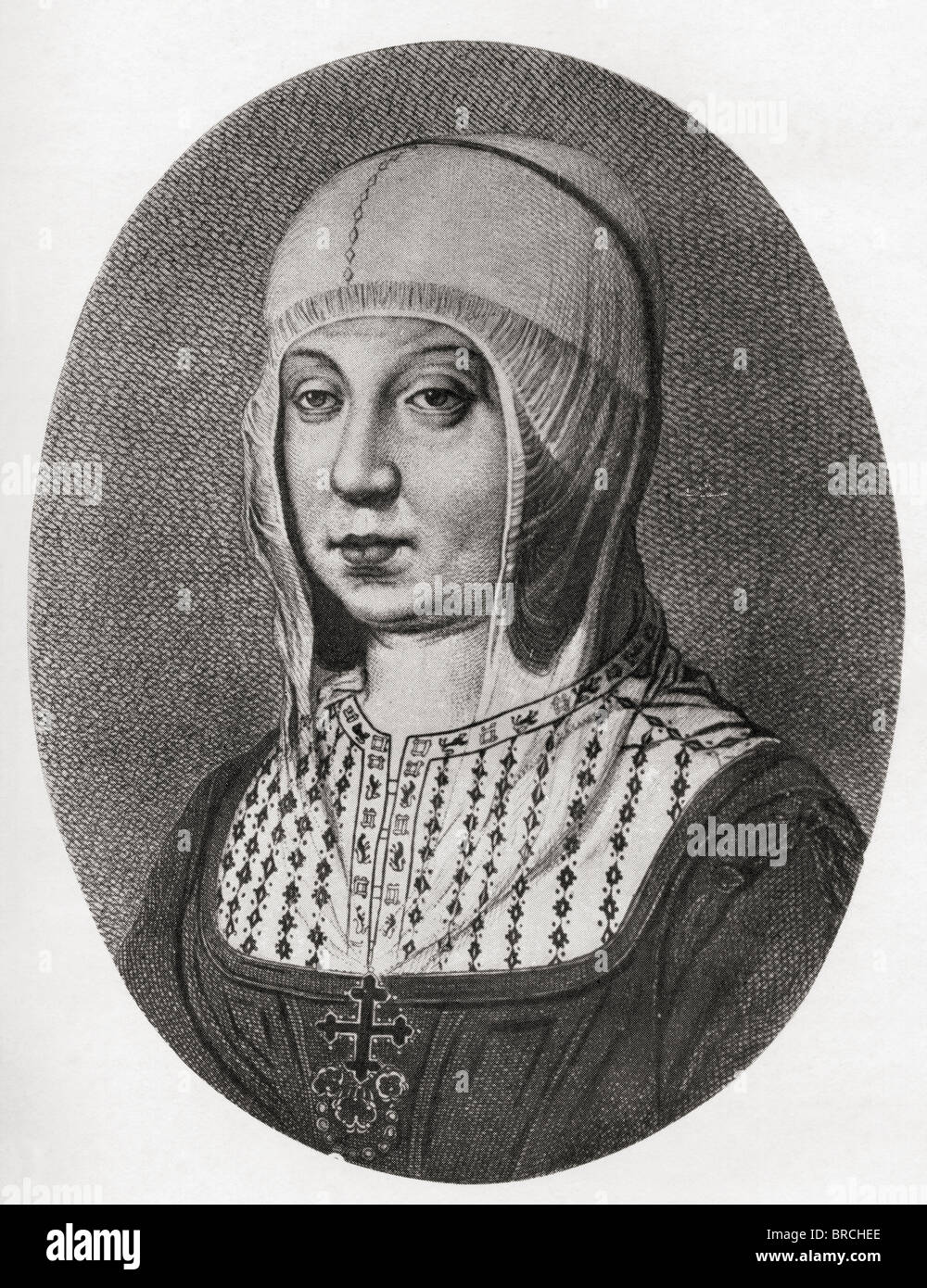 Isabella I of Castile, 1451 to 1504. Queen of Castile and León. Stock Photo