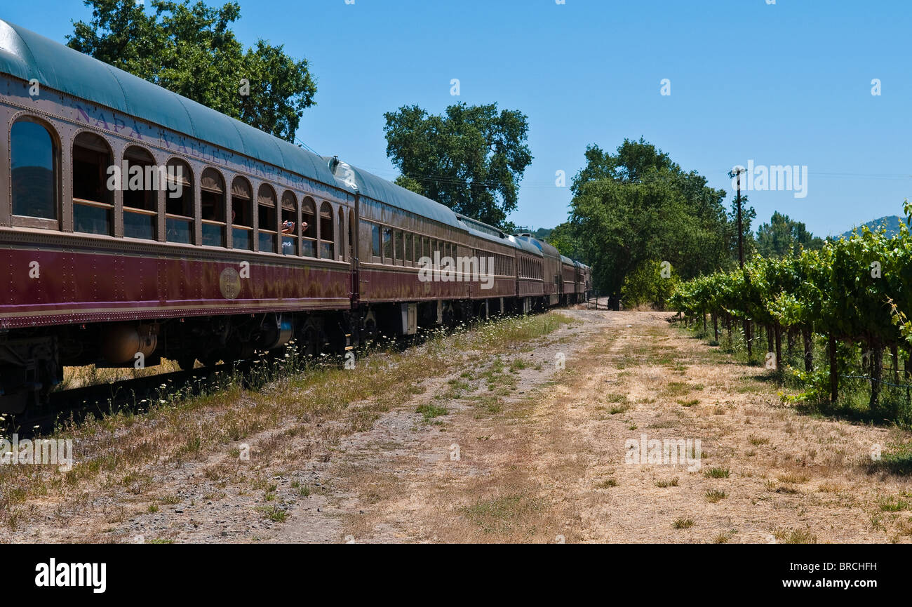 Napa Valley Wine Train, Napa Valley, California, USA Stock Photo - Alamy
