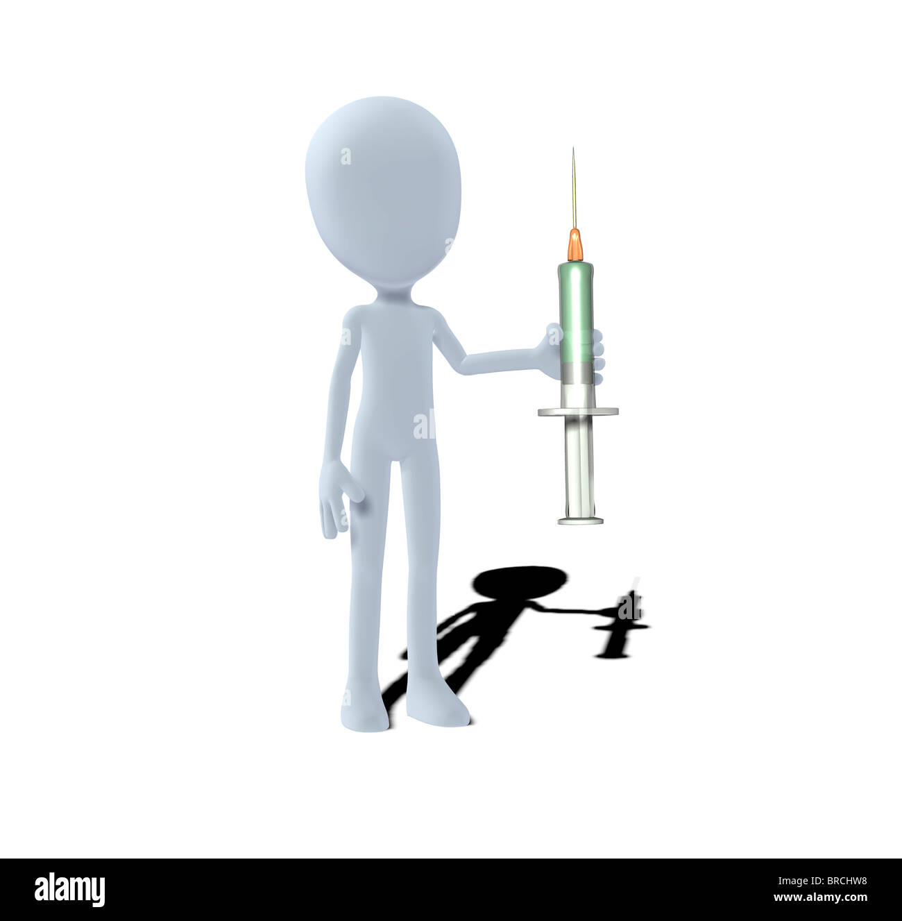 concept figure with syringe Stock Photo