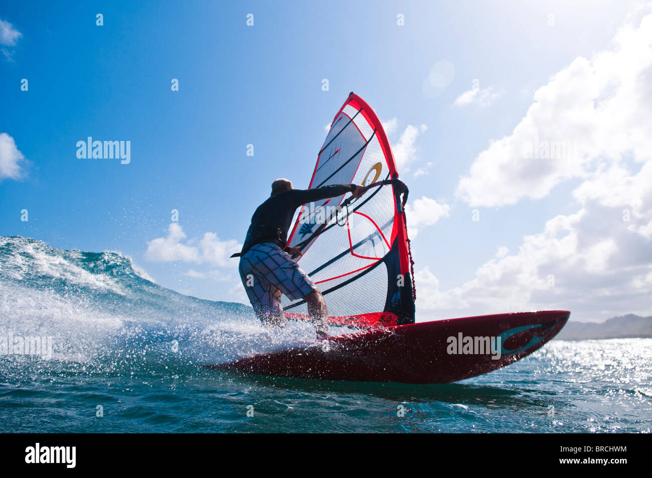 Windsurfing, Kauai, Hawaii Stock Photo Alamy