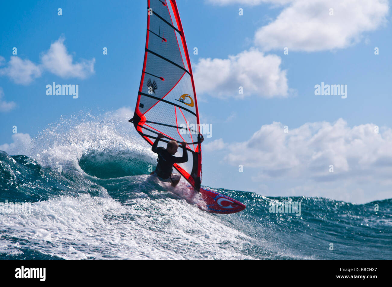 Windsurfing, Kauai, Hawaii Stock Photo Alamy