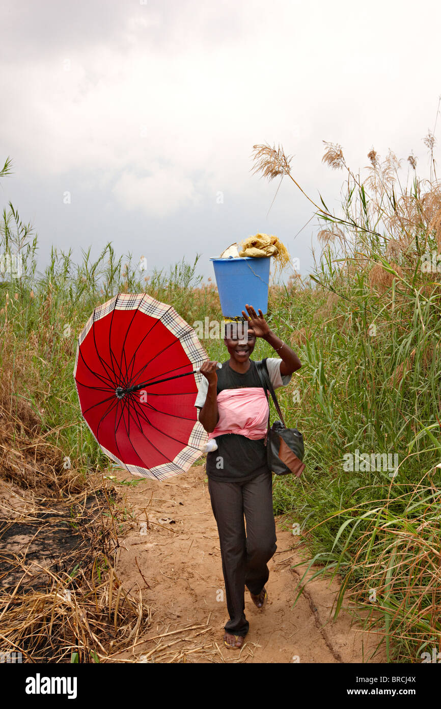 Congolese girl, Brazzaville, Republic of Congo, Africa Stock Photo