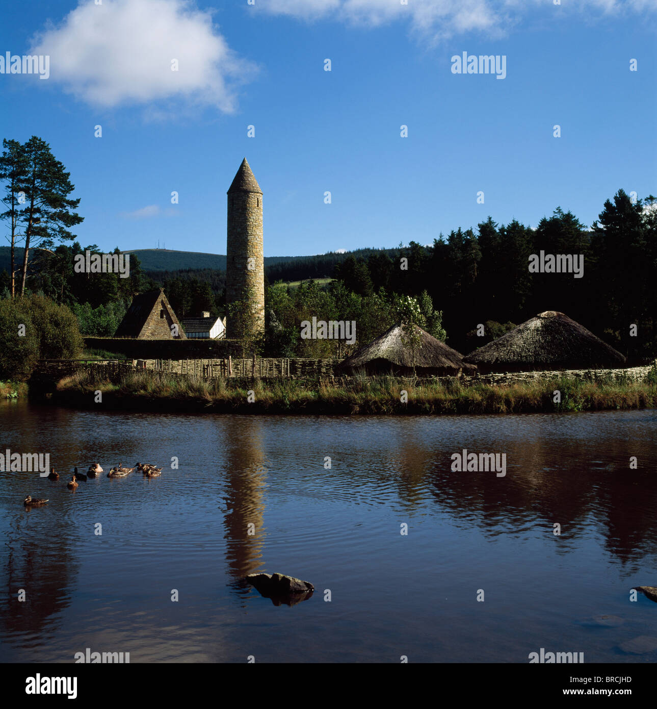 The Ulster History Park, Omagh, Co Tyrone, Crannog With A Monastery And