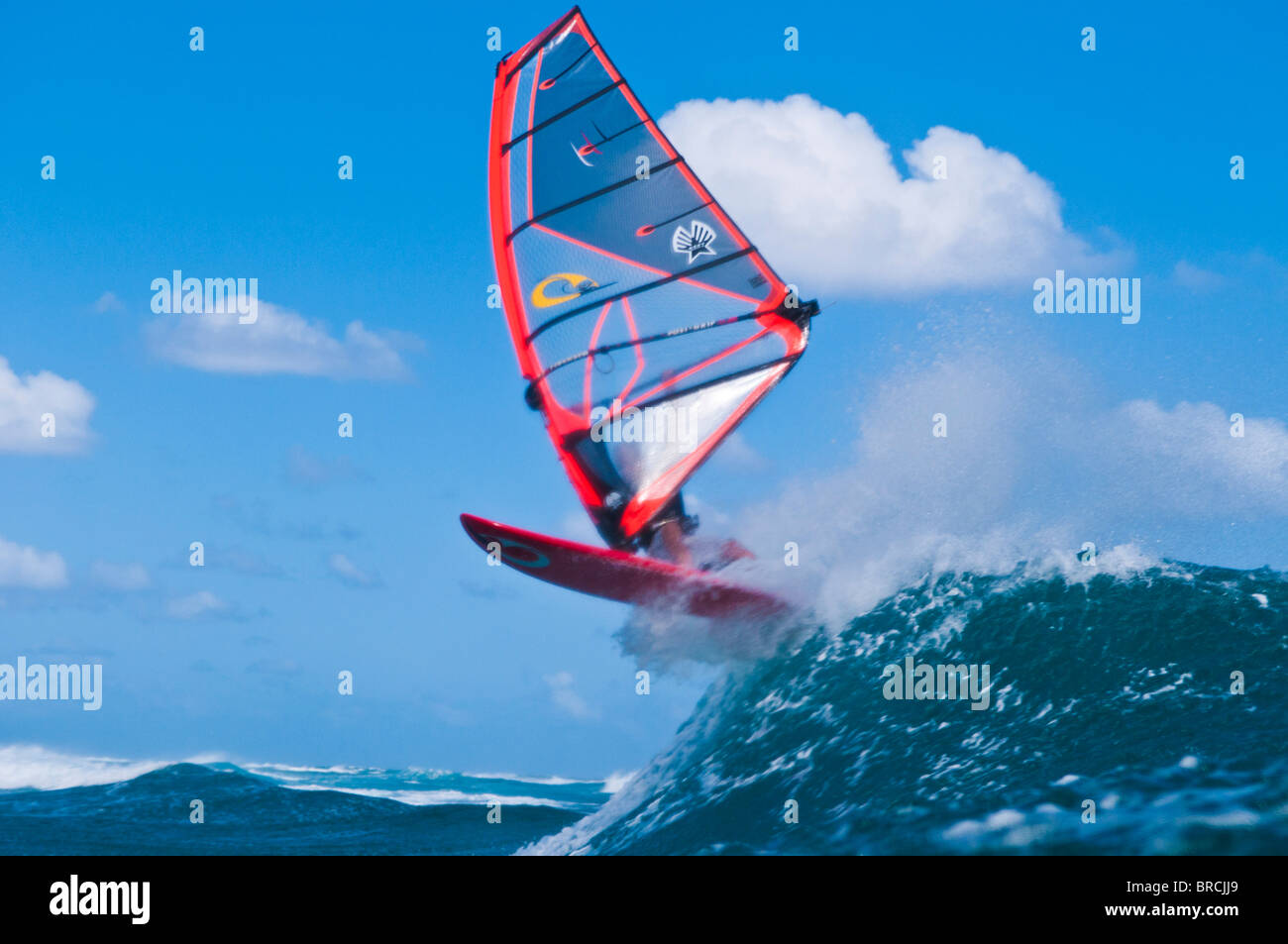 Windsurfing, Kauai, Hawaii Stock Photo Alamy