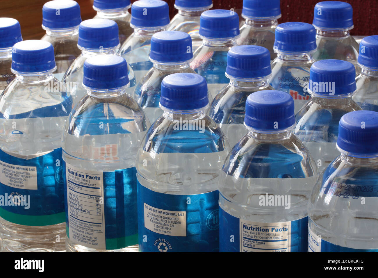 Bottled Drinking Water Stock Photo