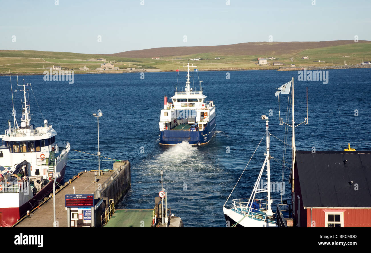 'Leirna' ferry between Lerwick and Bressay, Shetland Islands, Scotland Stock Photo