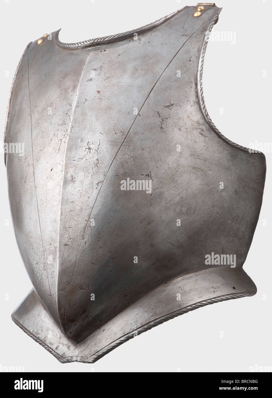 A shotproof German breastplate, circa 1580 Heavy ridged breastplate in