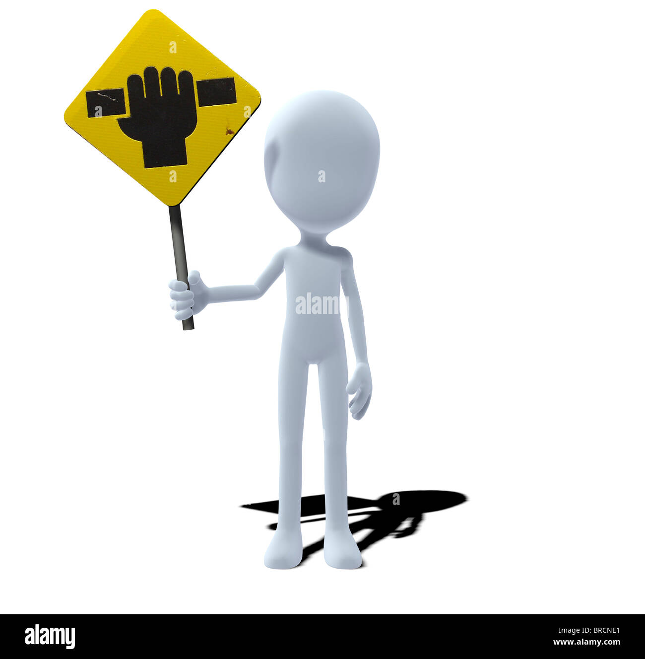 concept figure with sign Stock Photo