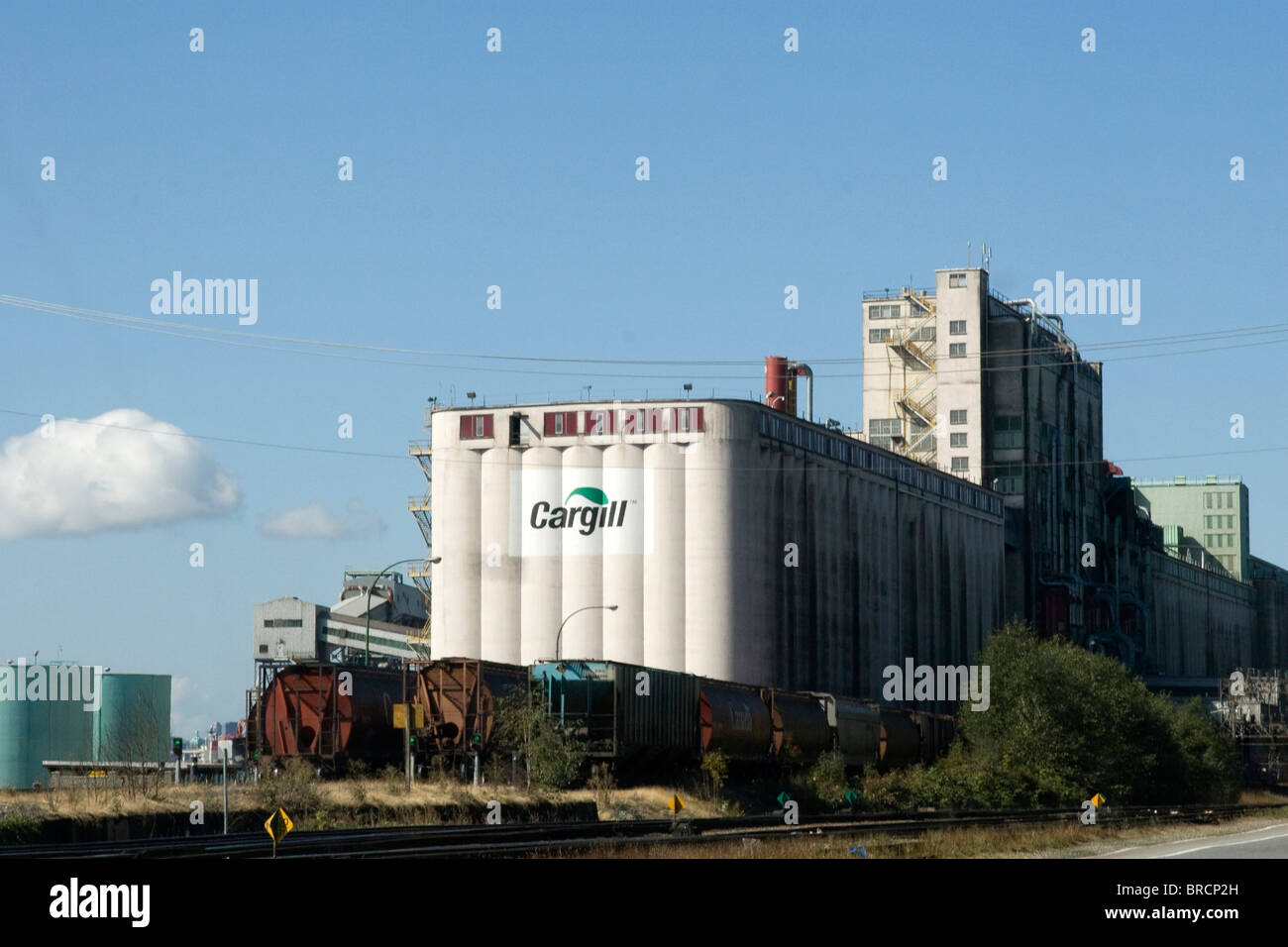 Cargill Grain elevator in North Vancouver BC British Columbia Canada