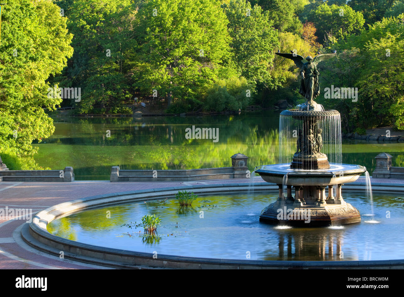 Central Park in New York City. Bethesda Terrace and Bethesda Fountain.  Editorial Image - Image of center, empty: 178120710