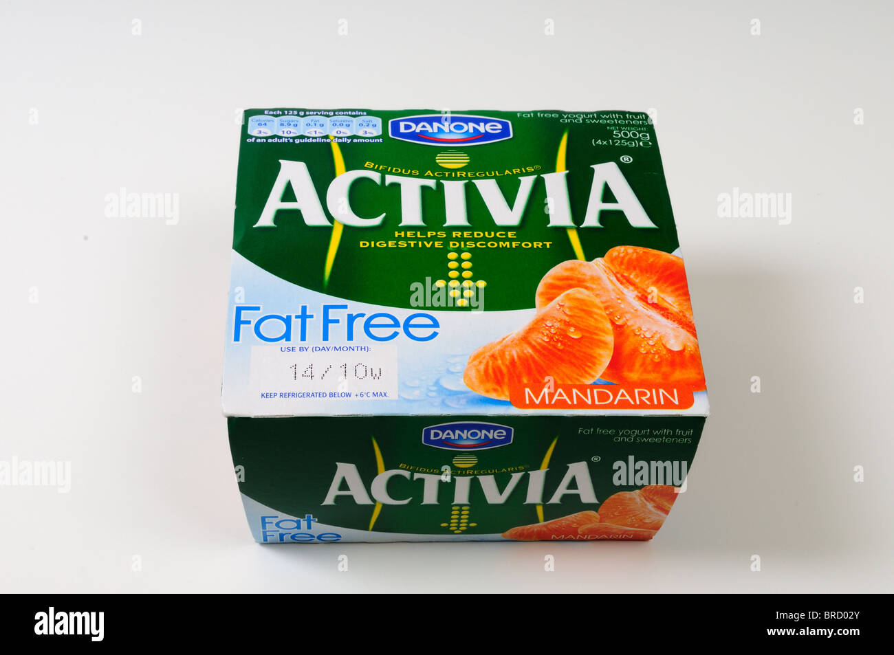 Danone Activia Fruit Yogurt Stock Photo - Alamy